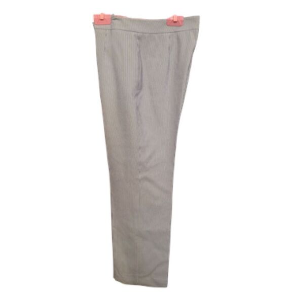 Kasper Pants - Seersucker Pants by Kasper Lined Set-In Waist Sz. 8 Blue/White Preppy Classic